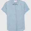 Kurzarm-Jeans Bluse Channing