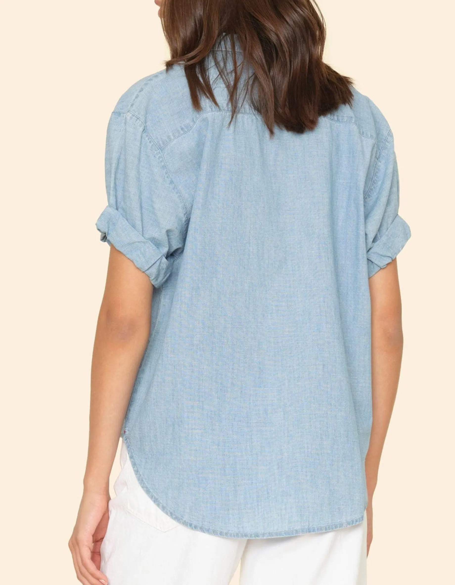 Kurzarm-Jeans Bluse Channing