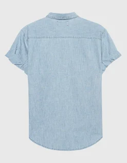 Kurzarm-Jeans Bluse Channing