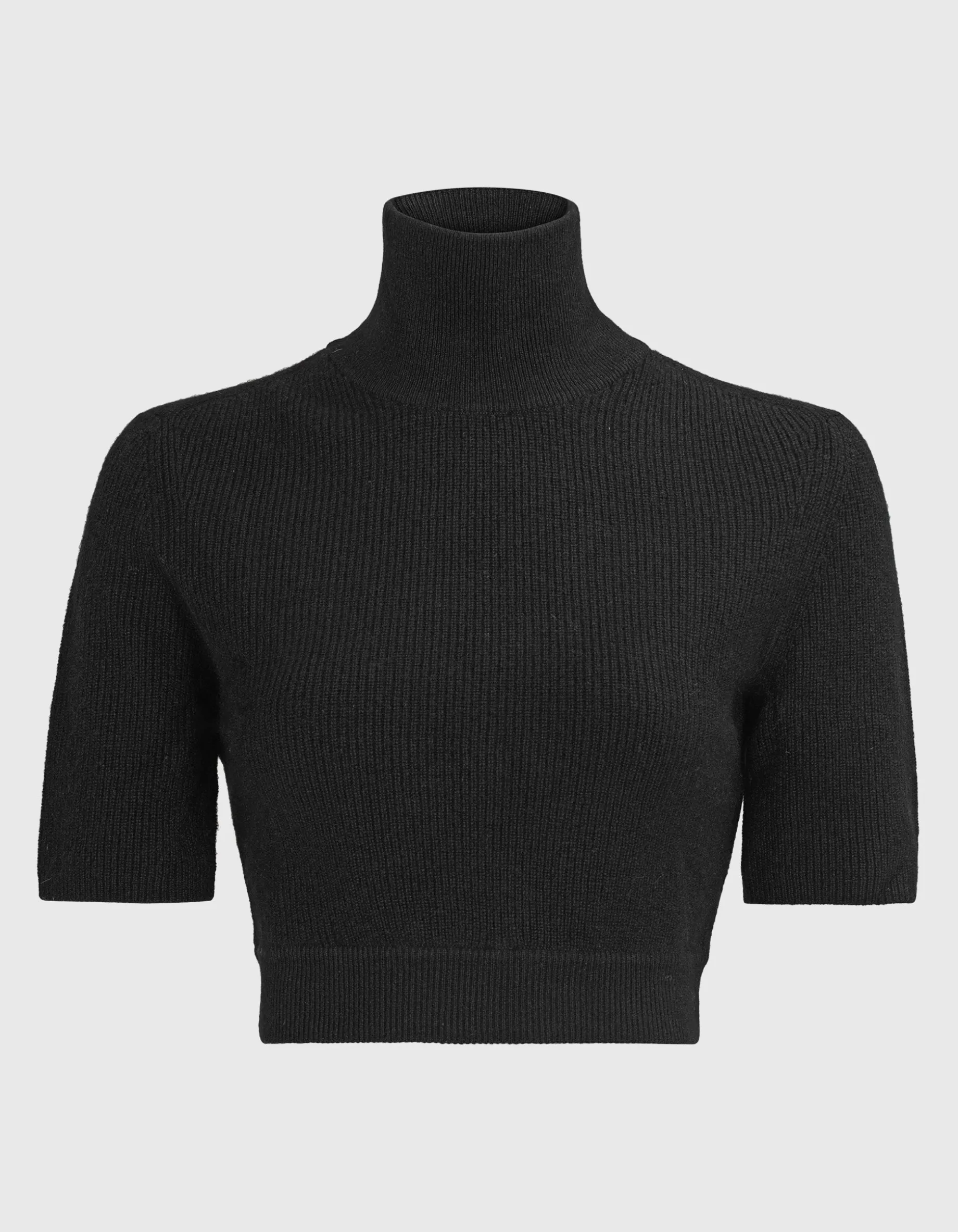 Kurzarm-Kaschmir Pullover mit Cut-Out