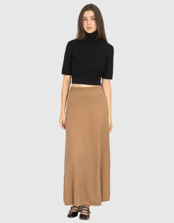 Kurzarm-Kaschmir Pullover mit Cut-Out