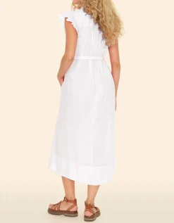 Kurzarm-Kleid April mit Bindegürtel