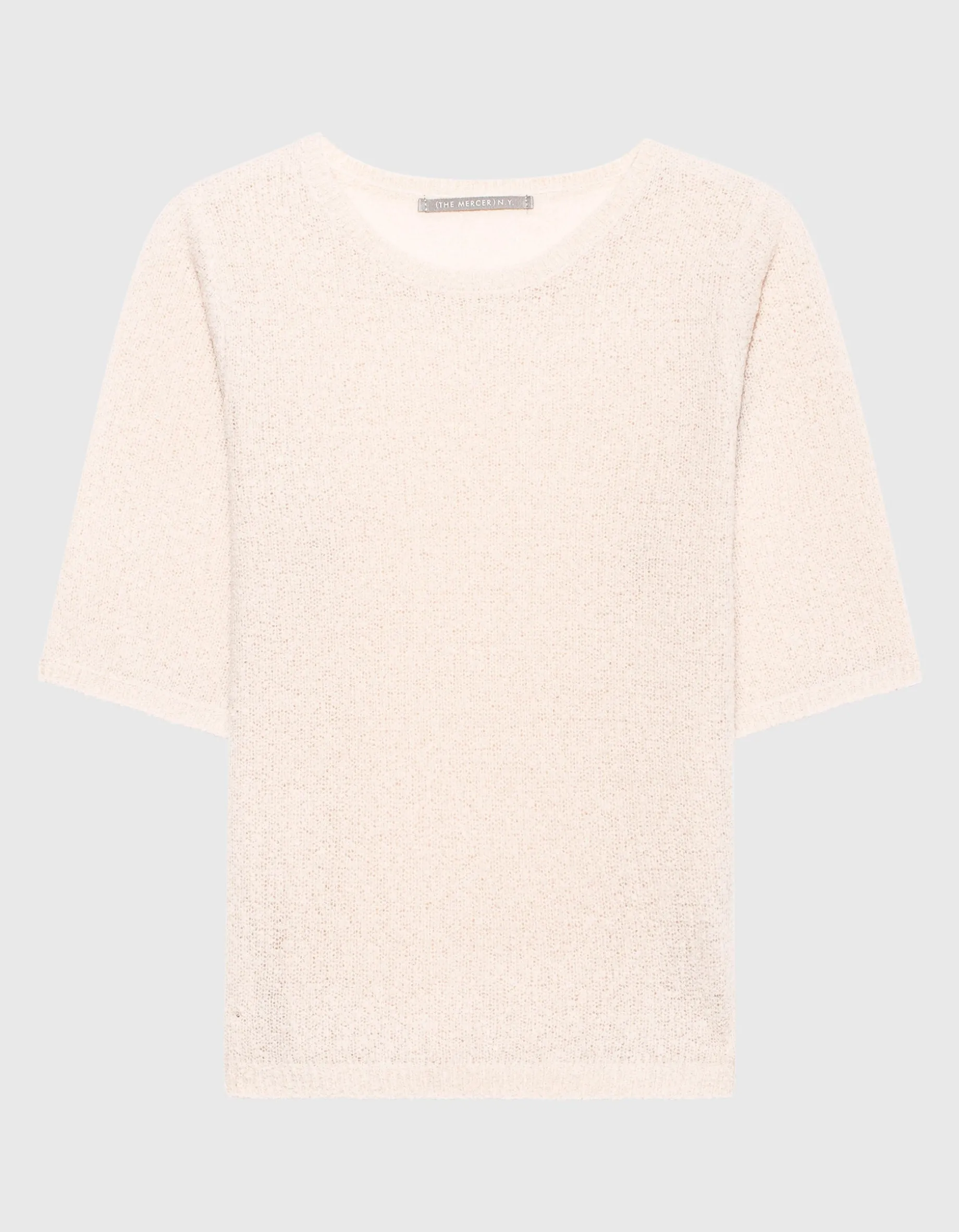 Kurzarm-Woll-Kaschmir-Mix Pullover