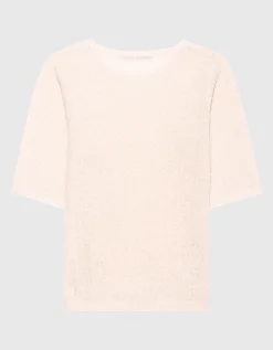 Kurzarm-Woll-Kaschmir-Mix Pullover