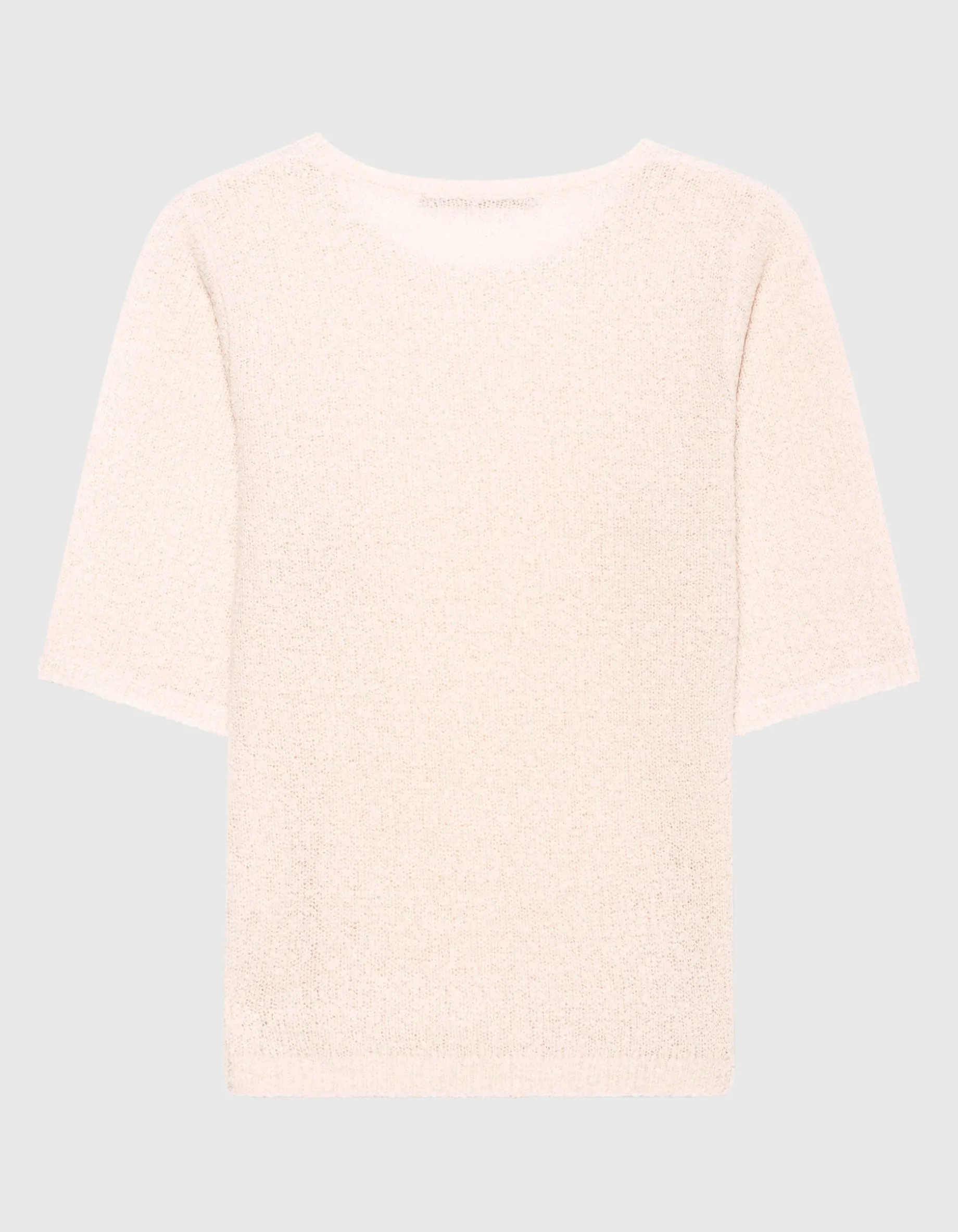 Kurzarm-Woll-Kaschmir-Mix Pullover