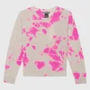 Kurzer Batik-Kaschmir Pullover