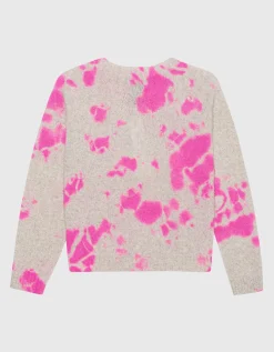 Kurzer Batik-Kaschmir Pullover