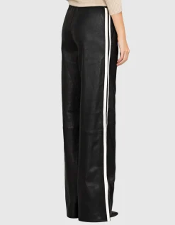 Lammleder-Hose mit Streifen