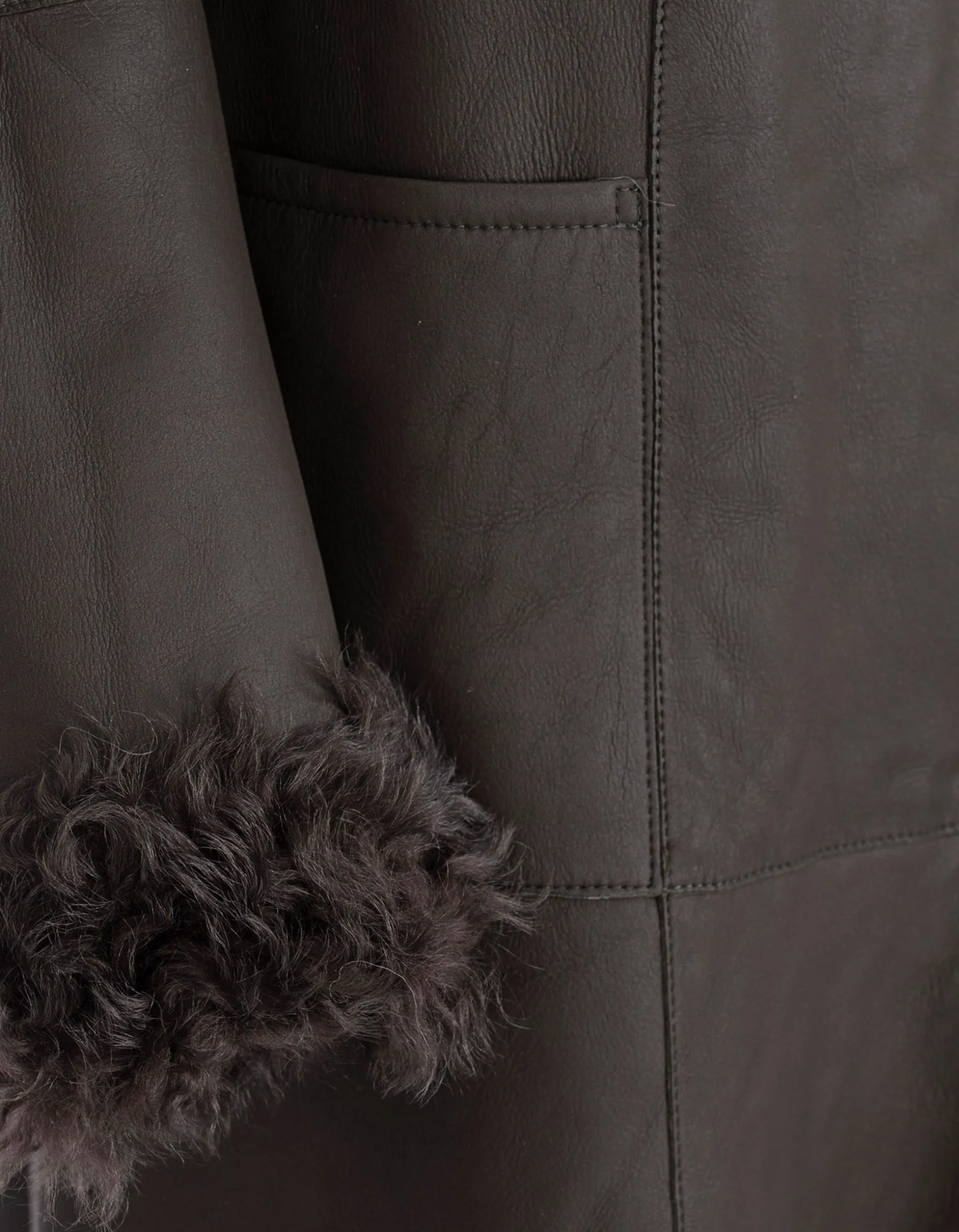 Lammleder-Shearling-Mantel