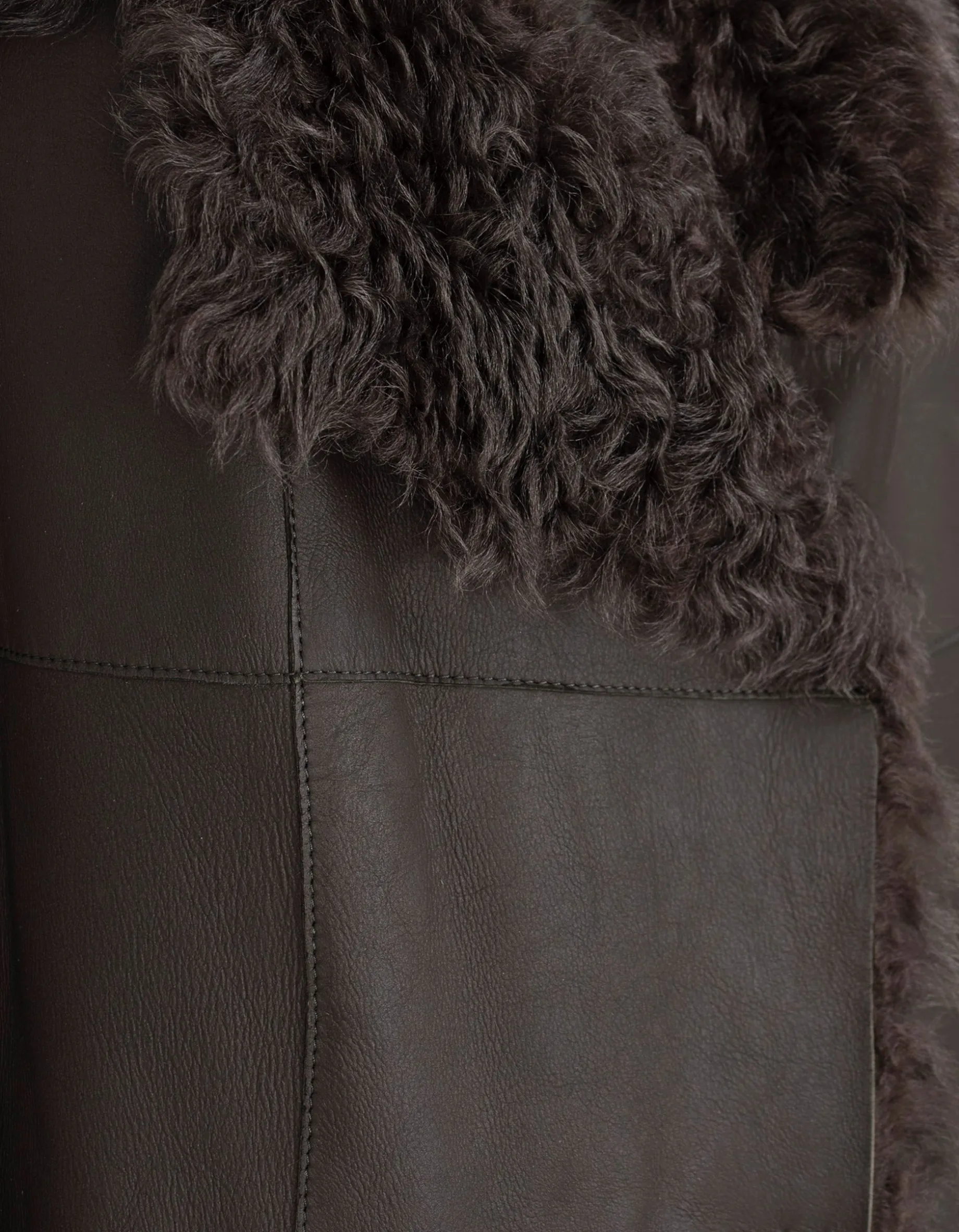 Lammleder-Shearling-Mantel