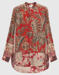 Lange Seiden-Bluse