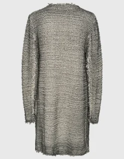 Langer Bouclé-Cardigan