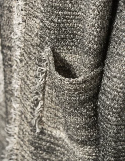 Langer Bouclé-Cardigan
