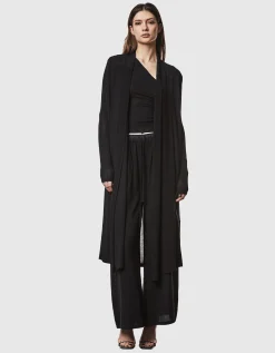 Langer Cardigan mit Eingrifftaschen