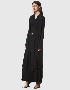 Langer Cardigan mit Eingrifftaschen