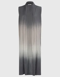 Langer Kaschmir-Cardigan mit Farbverlauf