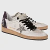 Leder Sneaker mit Glitter-Finish
