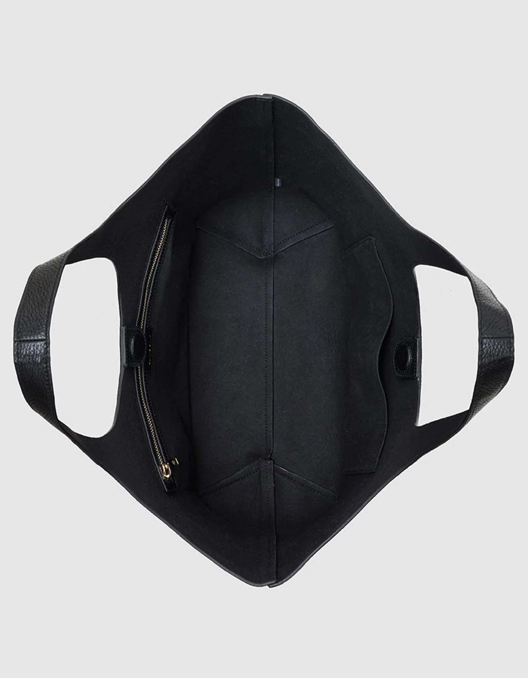 Leder Tote Lili mit Label-Prägung Lili