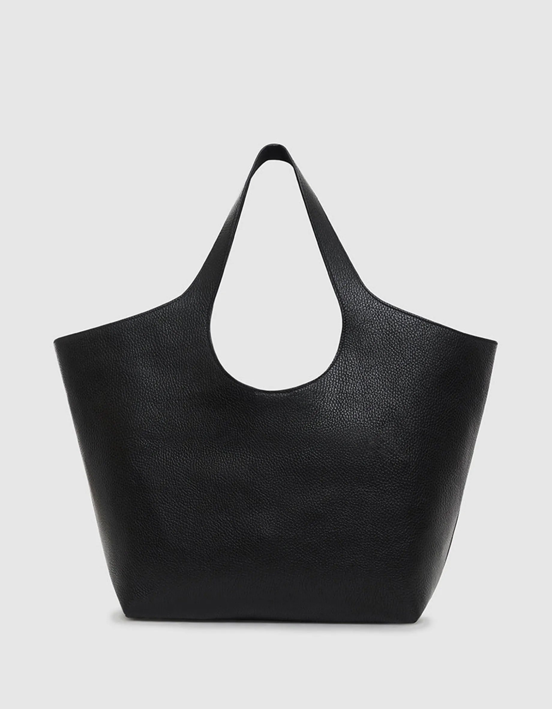 Leder Tote Lili mit Label-Prägung Lili