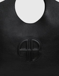 Leder Tote Lili mit Label-Prägung Lili