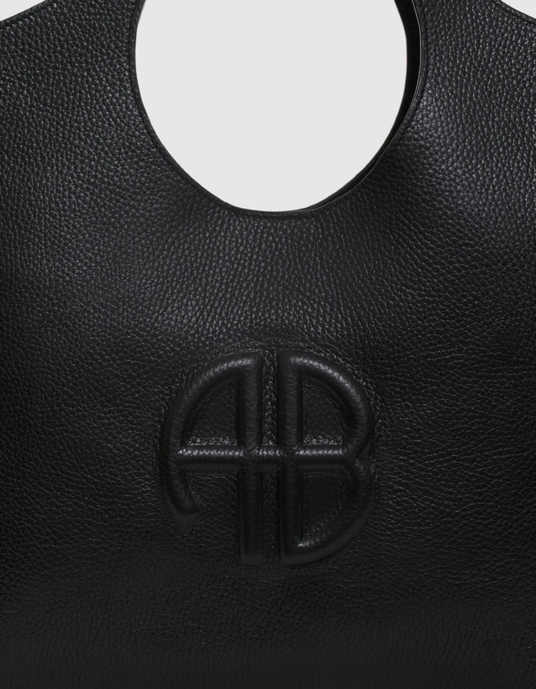 Leder Tote Lili mit Label-Prägung Lili