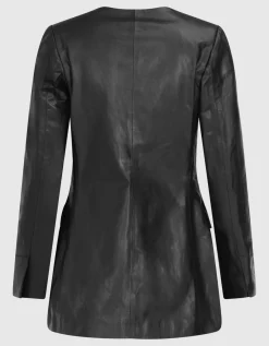 Leder-Blazer
