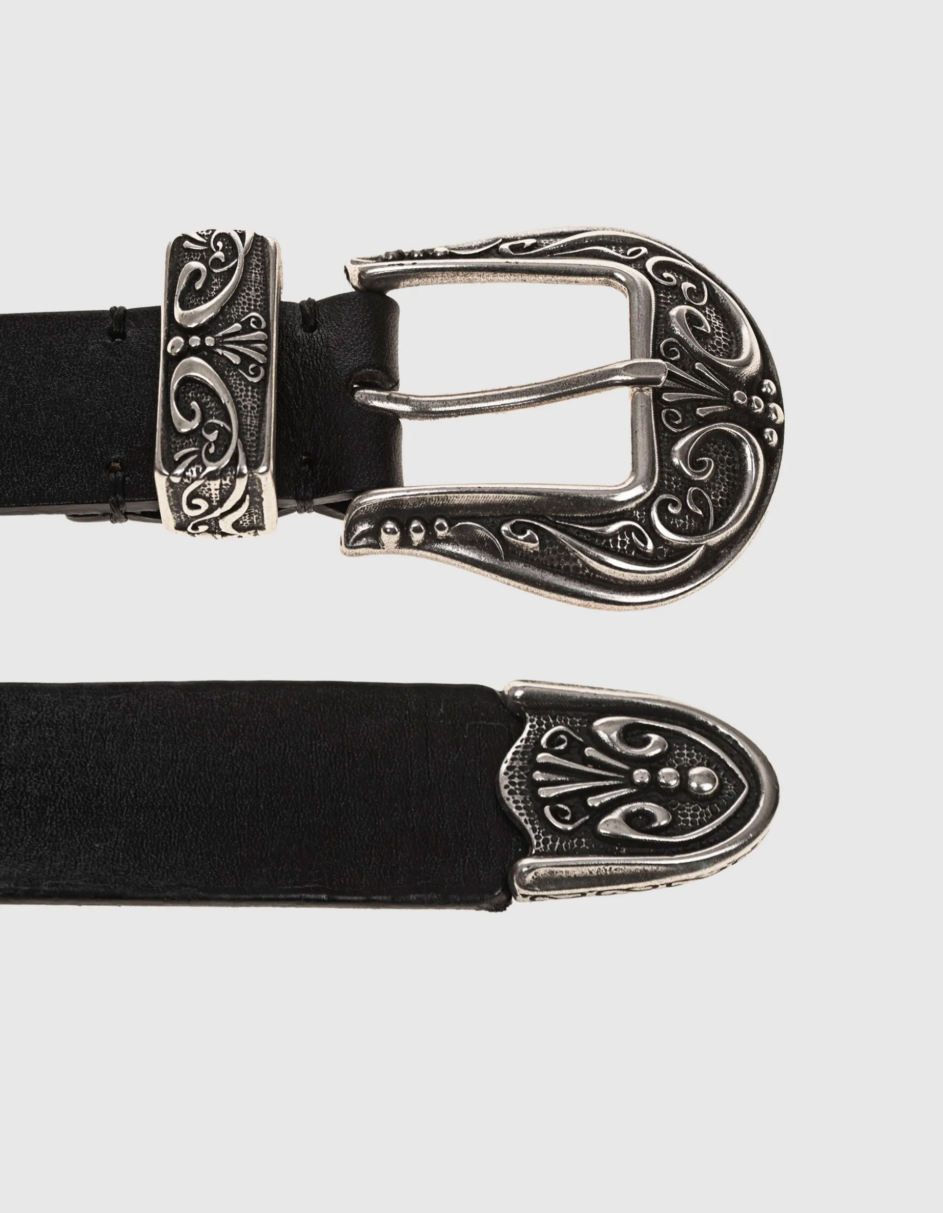 Leder-Gürtel mit Doppelschnalle