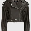 Leder-Jacke im Biker-Stil
