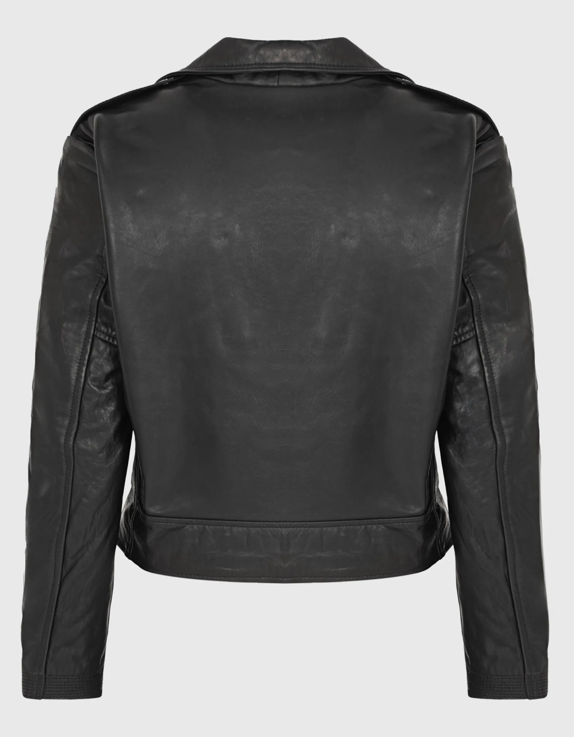 Leder-Jacke im Biker-Stil