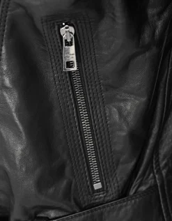 Leder-Jacke im Biker-Stil