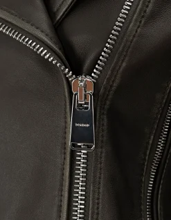 Leder-Jacke im Biker-Stil