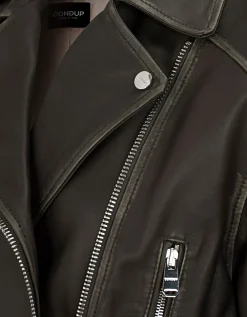 Leder-Jacke im Biker-Stil