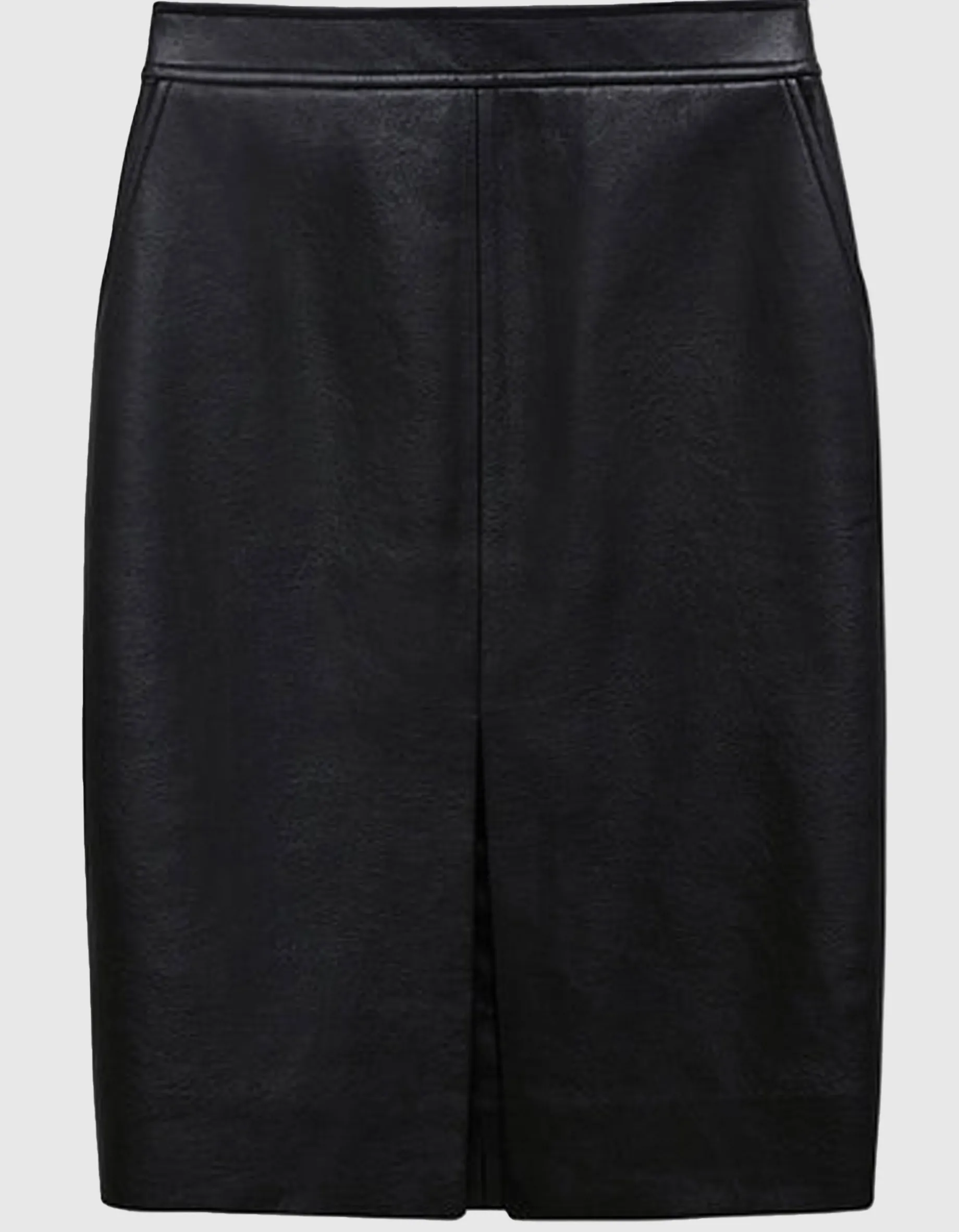 Leder-Rock Tyra mit Schlitz