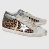 Leder-Sneaker mit Fell-Besatz