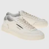 Leder-Sneaker mit Glitter-Detail