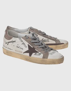 Leder-Sneaker mit Wordings