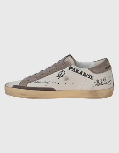 Leder-Sneaker mit Wordings