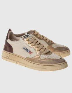 Leder-Sneaker Super Vintage mit Glanz-Finish