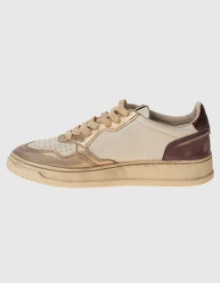 Leder-Sneaker Super Vintage mit Glanz-Finish