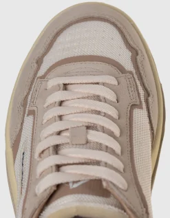 Leder-Sneaker Wildpace mit Netz-Details