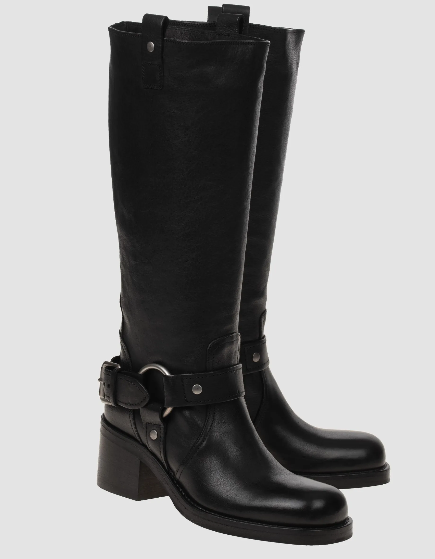 Leder-Stiefel im Biker-Stil