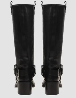 Leder-Stiefel im Biker-Stil