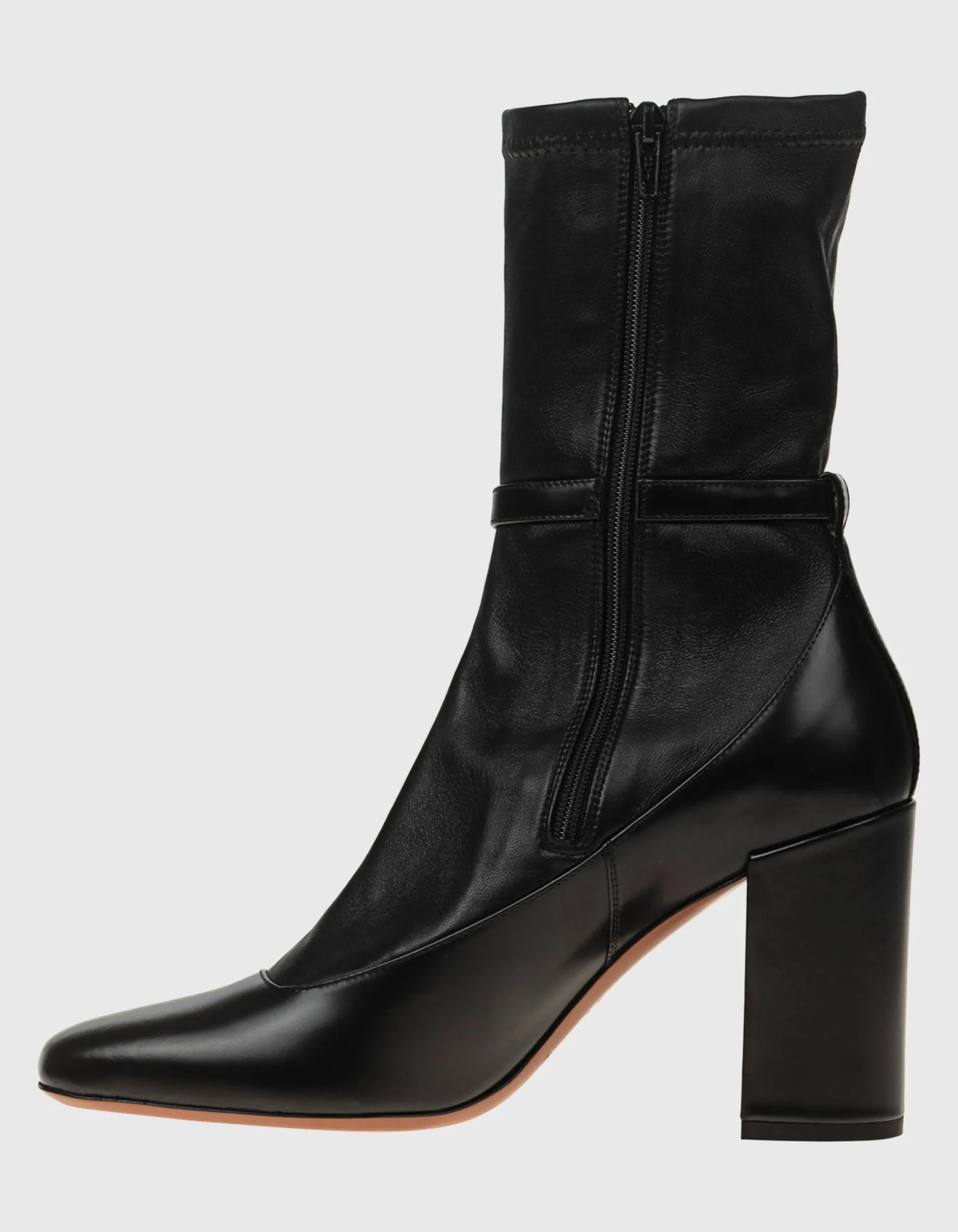 Leder-Stiefelette Eliot mit dekorativer Schnalle