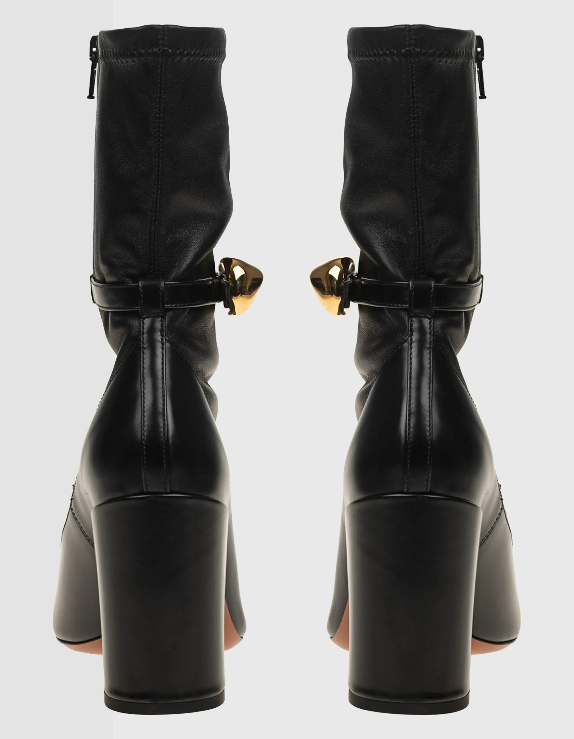 Leder-Stiefelette Eliot mit dekorativer Schnalle