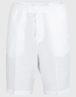 Leinen Bermuda-Shorts mit elastischem Bund