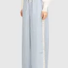 Leinen Hose Everley mit Spitzen-Detail