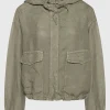 Leinen Jacke mit Kapuze