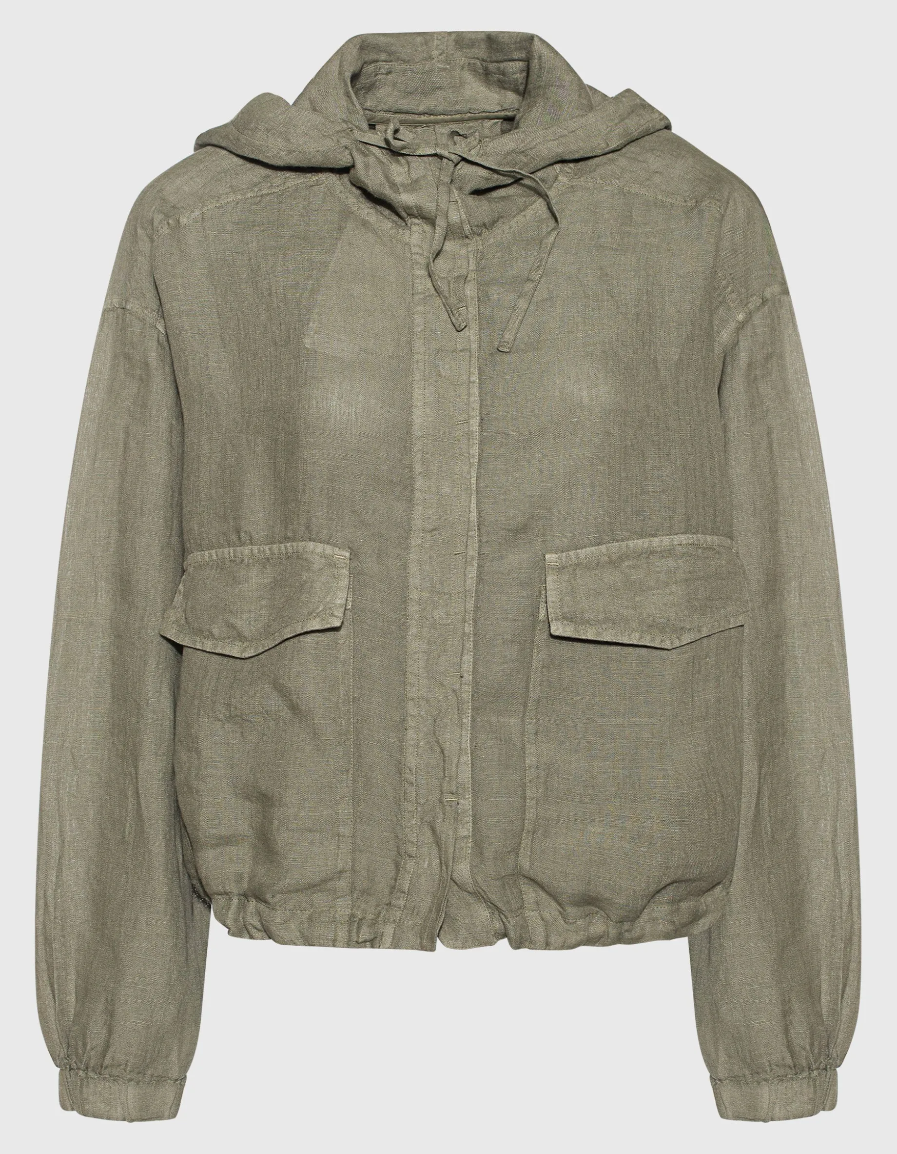 Leinen Jacke mit Kapuze