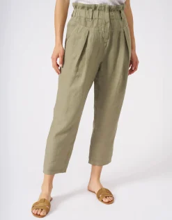 Leinen Paperbag-Hose