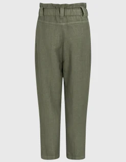 Leinen Paperbag-Hose